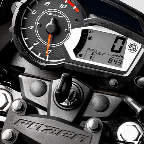 The panel of the Fazer 150 UBS shows everything you need to know! Photo: Yamaha