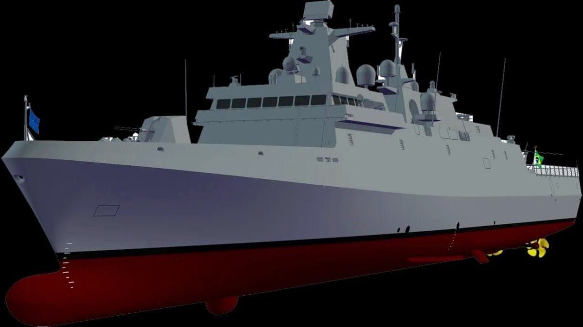 Início da dragagem no estaleiro Thyssenkrupp Brasil Sul prepara terreno para lançamento da Fragata Tamandaré