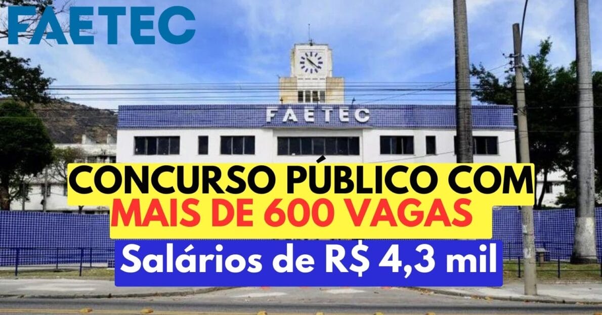 Concurso público Faetec autorizado - vagas - concurso