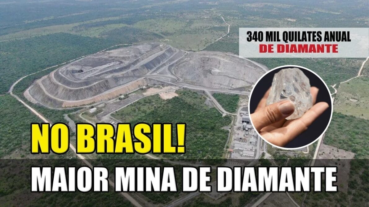 diamante- mineração - jazida - mina - produção - exportação - bahia - nordeste