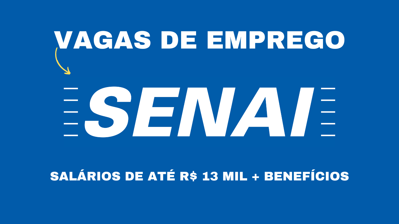 Os interessados em concorrer às vagas de emprego no SENAI devem realizar suas inscrições o mais rápido possível.