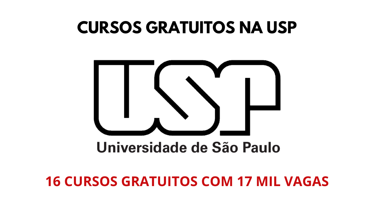 Quase 17 mil vagas em cursos gratuitos: USP oferece 16 opções de extensão em diversas áreas com inscrições abertas até julho.