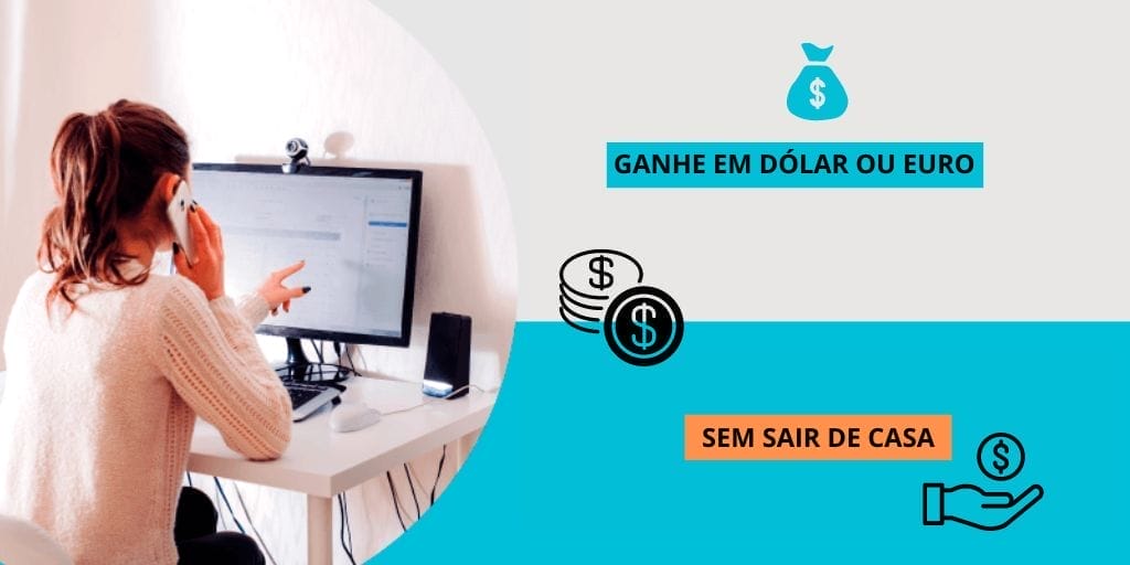 Descubra como trabalhar para empresas estrangeiras, morando no Brasil, e ganhar em dólares ou euros! Confira as melhores opções de carreira. (Imagem: reprodução)