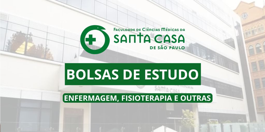 Santa Casa oferece bolsas de até 100% para cursos de saúde. Oportunidade única para estudantes de baixa renda. (Imagem: reprodução)