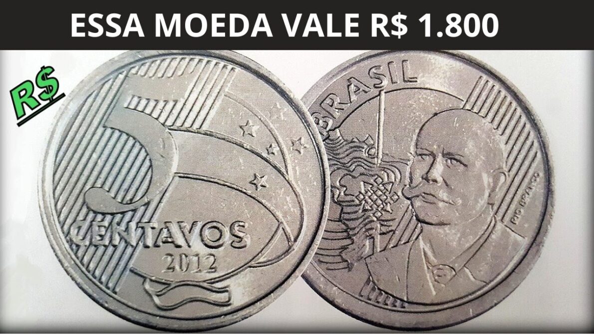 Moeda de 50 centavos de 2012 com erro de cunhagem pode alcançar valores de até R$ 1.800; descubra o impacto da raridade no mercado.