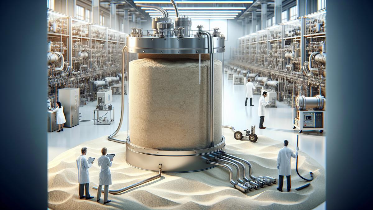 Bateria de areia promete revolucionar o mercado de energia renovável, armazenar energia por meses e substituir o lítio com tecnologia até 30x mais barata