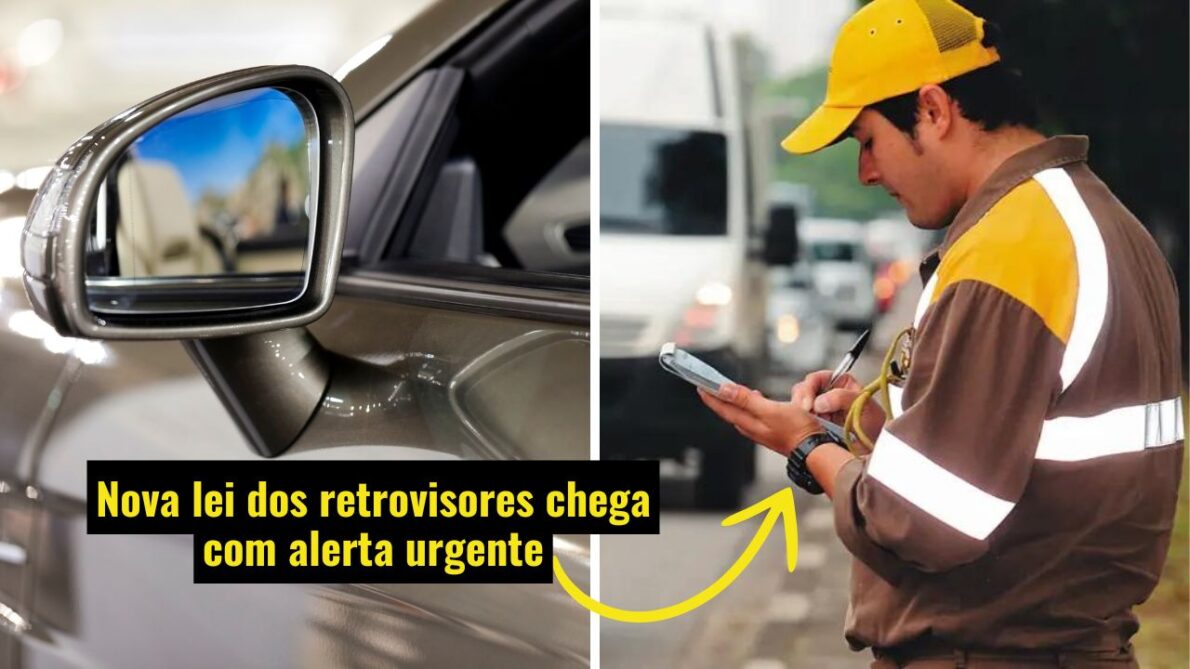 Detran ataca novamente: Motoristas precisam ficar atentos à nova lei dos retrovisores para evitar multas; regra deixa motoristas em situação delicada