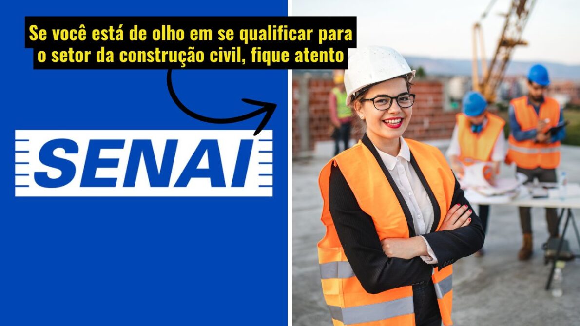 SENAI: Inscrições para cursos gratuitos de instalador hidráulico e construtor de alvenaria são prorrogadas até dia 4