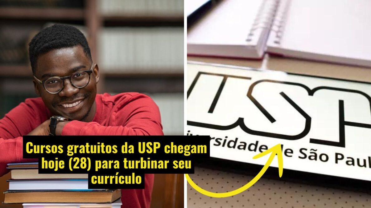 USP lança mais de 200 cursos gratuitos para turbinar o currículo de todos, dos 18 aos 70+, em diversas áreas do conhecimento, com potencial para garantir salários de até R$ 20 mil