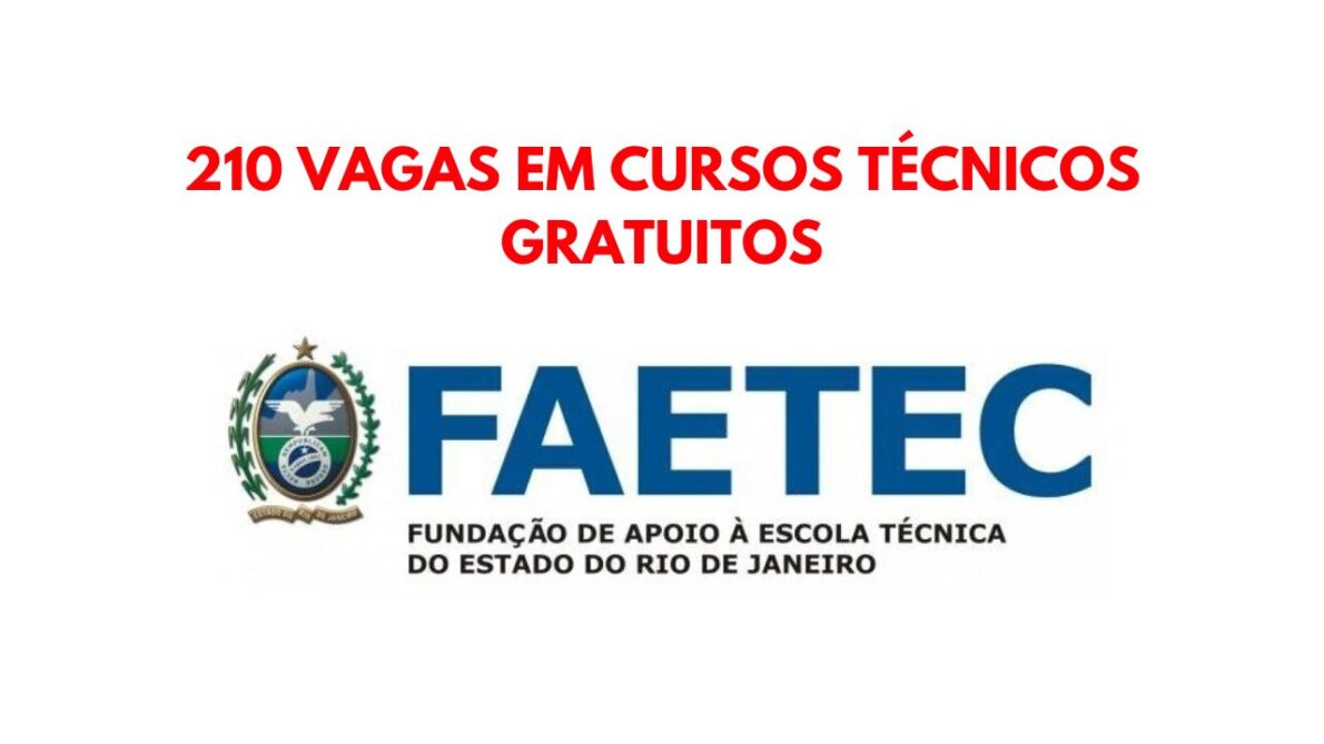 Faetec abre 210 vagas para cursos técnicos do Pronatec em logística, administração, informática e mais; inscrições até 9 de setembro.