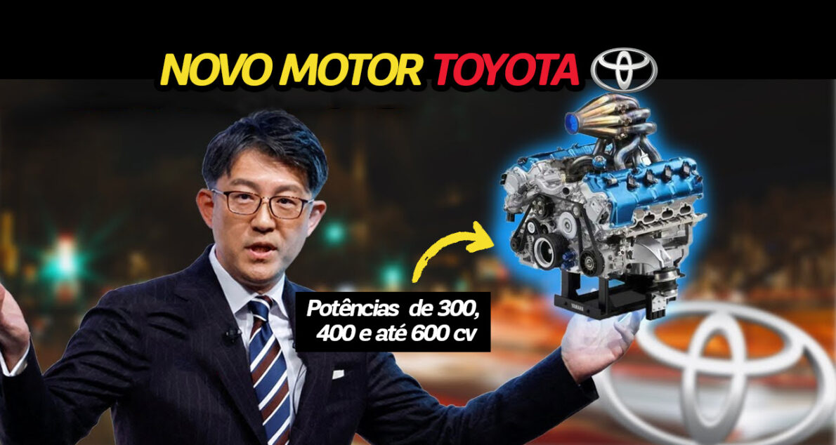 Toyota promete uma revolução automotiva com seu novo motor 2.0 turbo, oferecendo até 600 cv e redefinindo o futuro dos motores a combustão. (Imagem: reprodução)