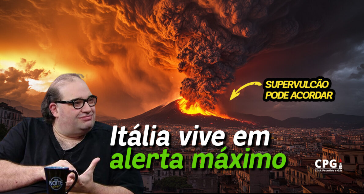 Itália à beira de uma catástrofe vulcânica? (Imagem: Inteligência Artificial)