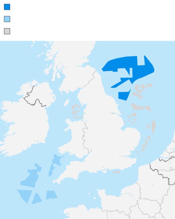 offshore wind turbines, United Kingdom