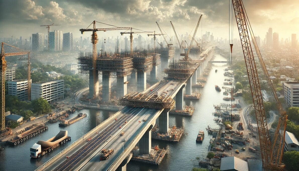 A mega ponte de Joinville enfrenta aumento de custos e precisa de R$ 105 milhões extras para seguir. Veja os desafios dessa obra colossal.