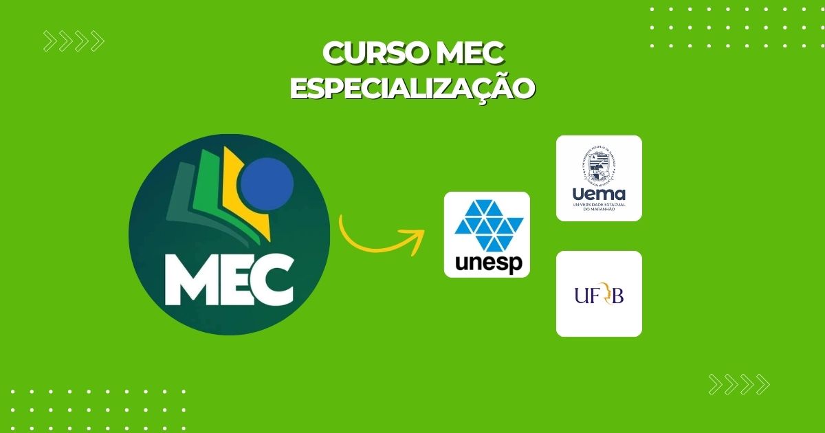 MEC oferece 15 mil vagas gratuitas em curso de educação especial para professores. Oportunidade única para transformar a educação.