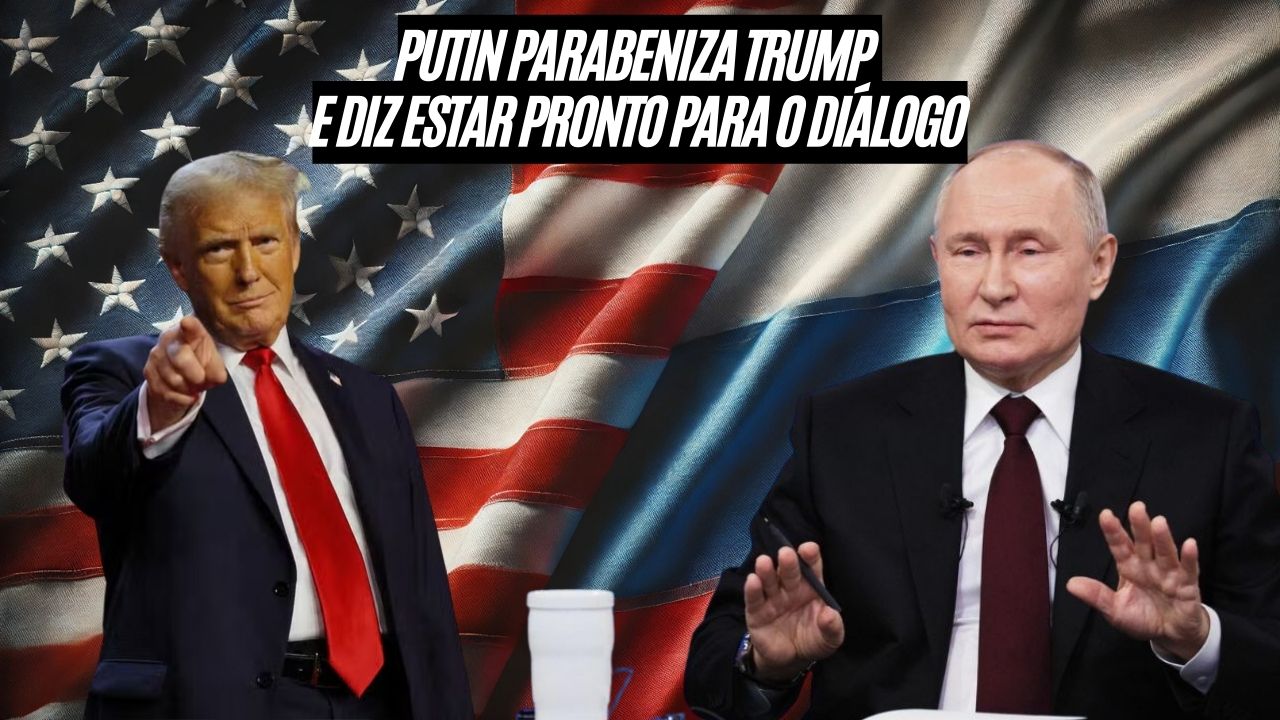 Em meio à instabilidade internacional, Putin elogia Trump pela vitória e demonstra interesse em um diálogo direto com o novo presidente-eleito dos Estados Unidos