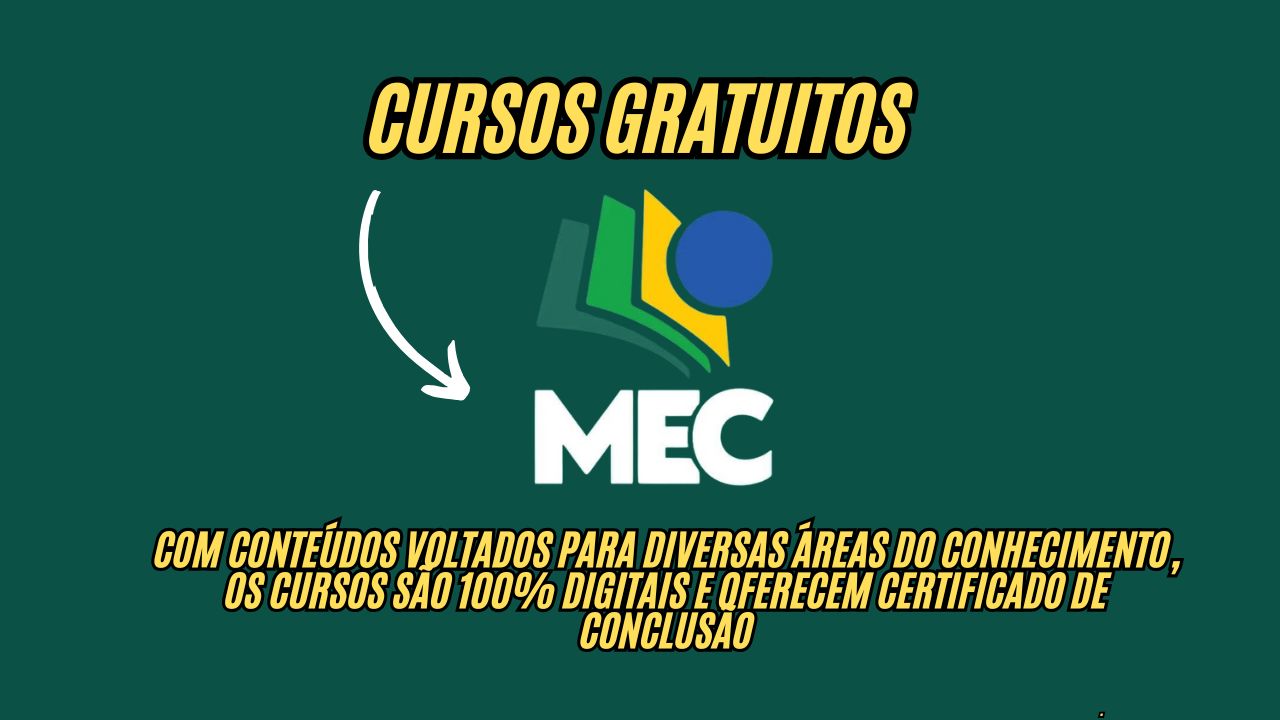 Já pensou em melhorar seu currículo sem gastar nada? MEC oferece mais de 250 cursos online e gratuitos de curta duração