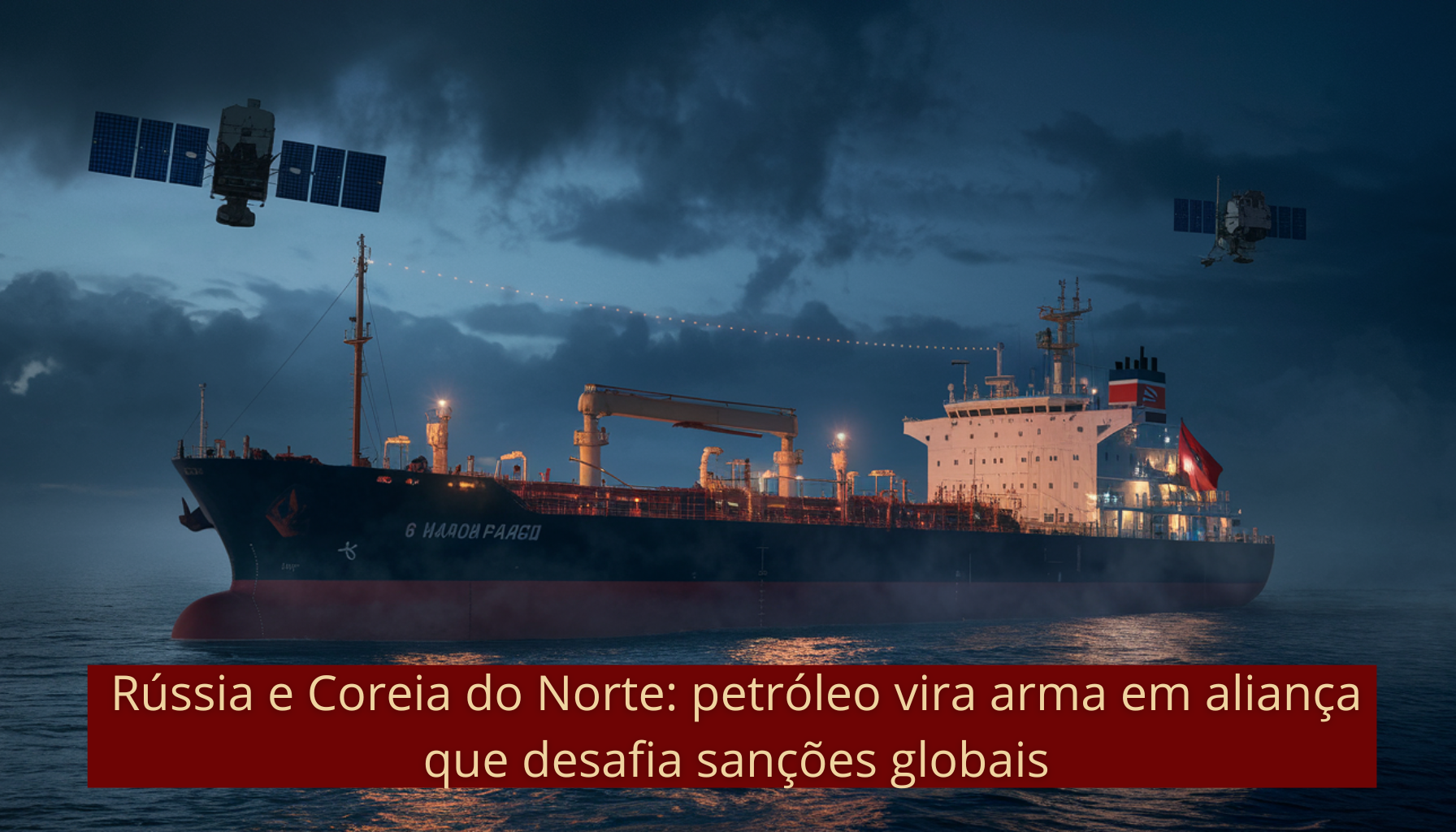 Rússia e Coreia do Norte firmam pacto: petróleo russo por armas e soldados. Acordo desafia sanções da ONU e aumenta tensão global. (Imagem: Reprodução/Canva)