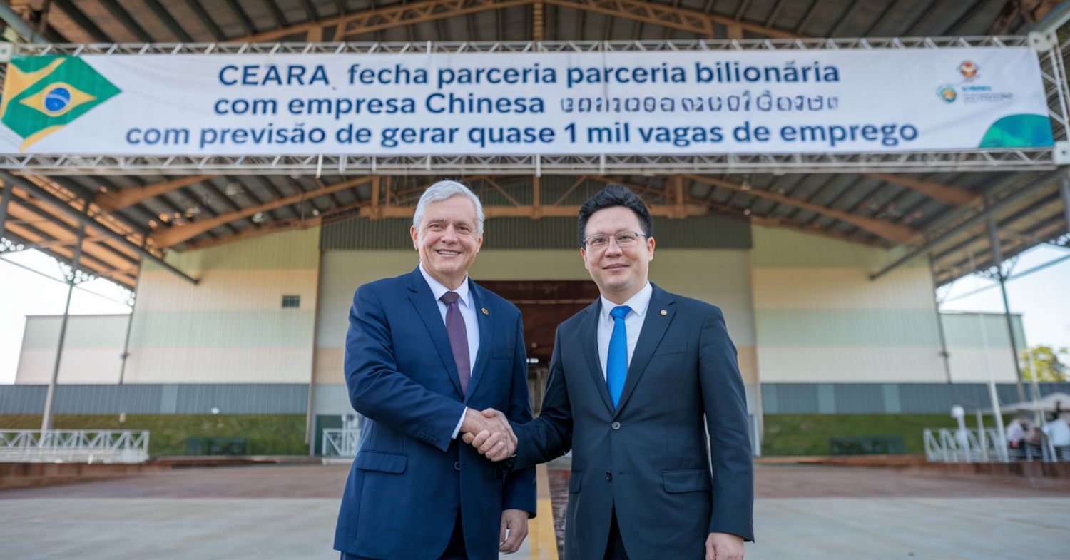 Ceará fecha parceria bilionária com empresa chinesa para revolucionar a energia renovável no Brasil, apostando no hidrogênio verde com previsão de gerar quase 1 mil vagas de emprego