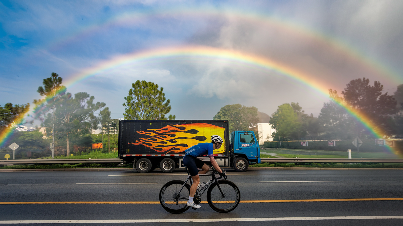 China surpreende o mundo ao criar arco-íris artificial em rodovias
