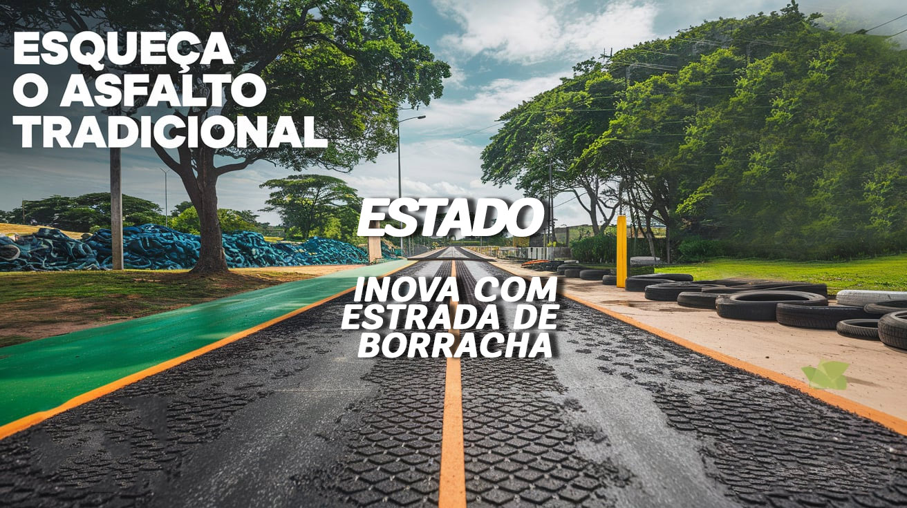 Minas Gerais lidera no uso de asfalto borracha, reciclando mais de 1,6 milhão de pneus para rodovias mais duráveis e sustentáveis.