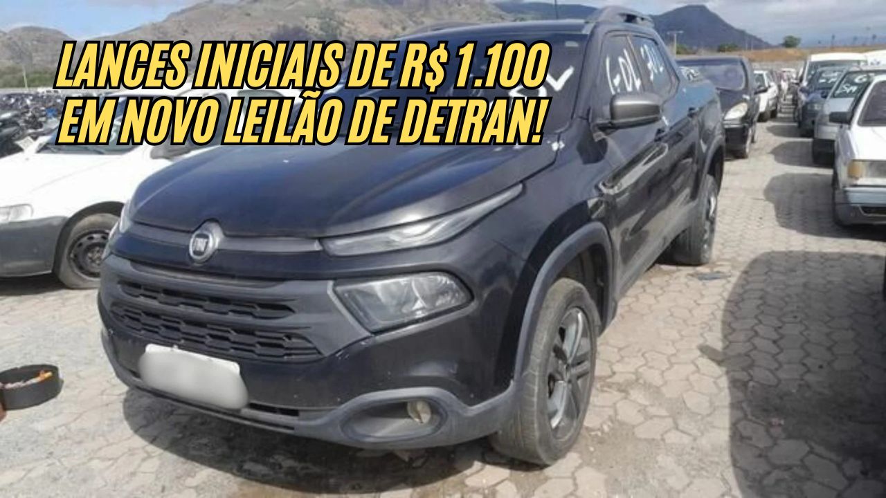 NOVO leilão do Detran tem mais de 260 veículos conservados e 600 lotes de sucatas com lances a partir de R$ 1.100!