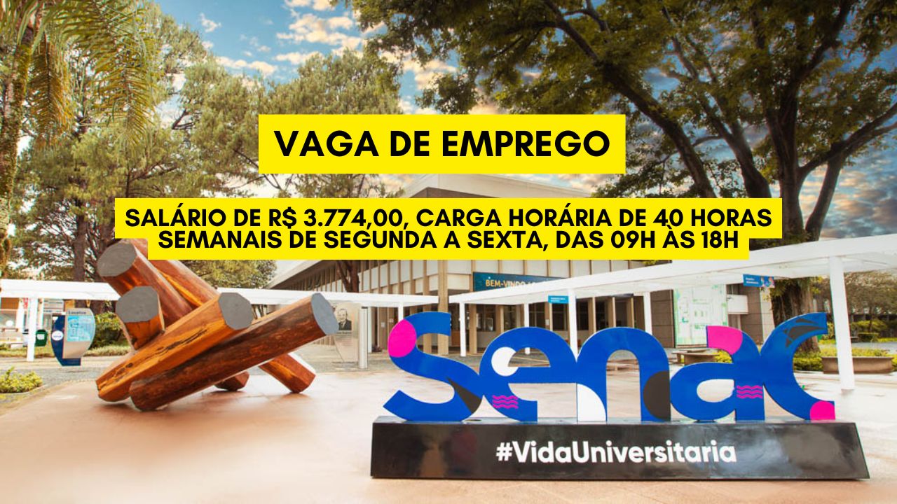 salário de R$ 3.774,00, carga horária de 40 horas semanais de segunda a sexta, das 09h às 18h