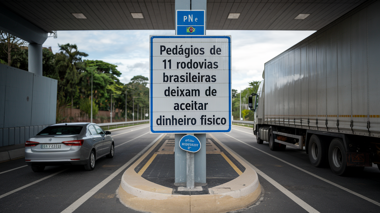 Pedágios de 11 rodovias brasileiras deixam de aceitar dinheiro físico