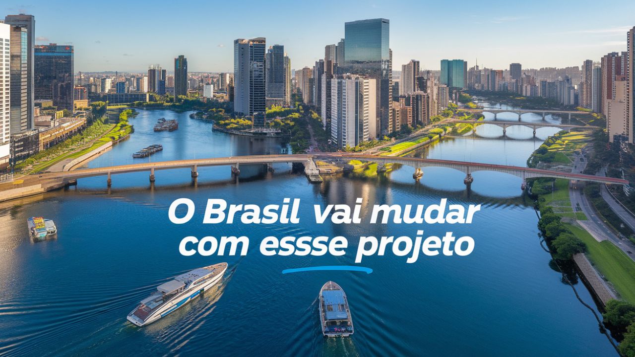 São Paulo investe R$ 20 bilhões na MAIOR construção hidroviária do Brasil: 180 km de vias navegáveis e 10 pontes urbanizadas até 2054