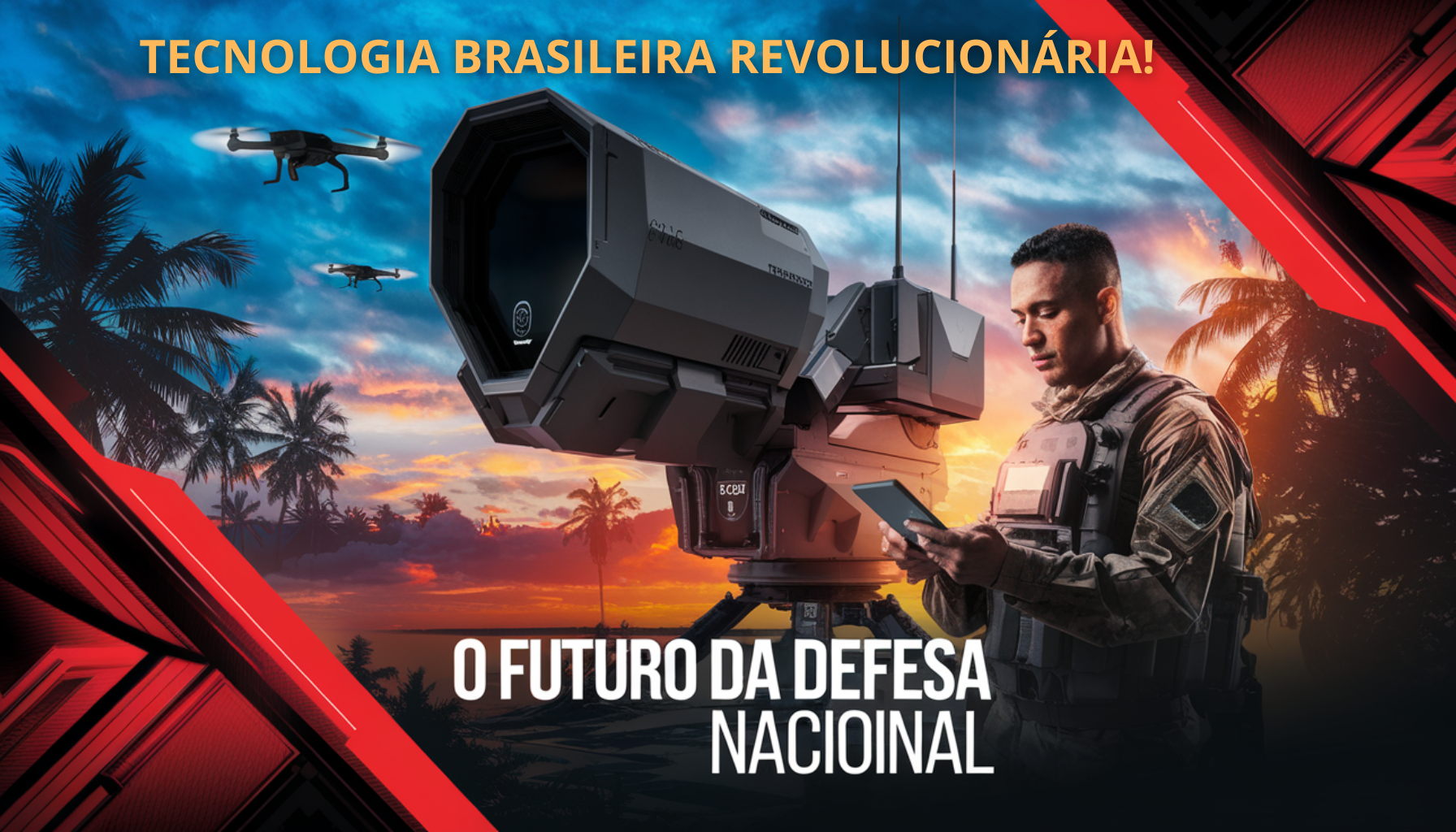 Embraer e Finep investem R$ 147 milhões no radar SABER M200, revolucionando a defesa nacional e colocando o Brasil no topo da inovação. (Imagem: Reprodução/Canva)