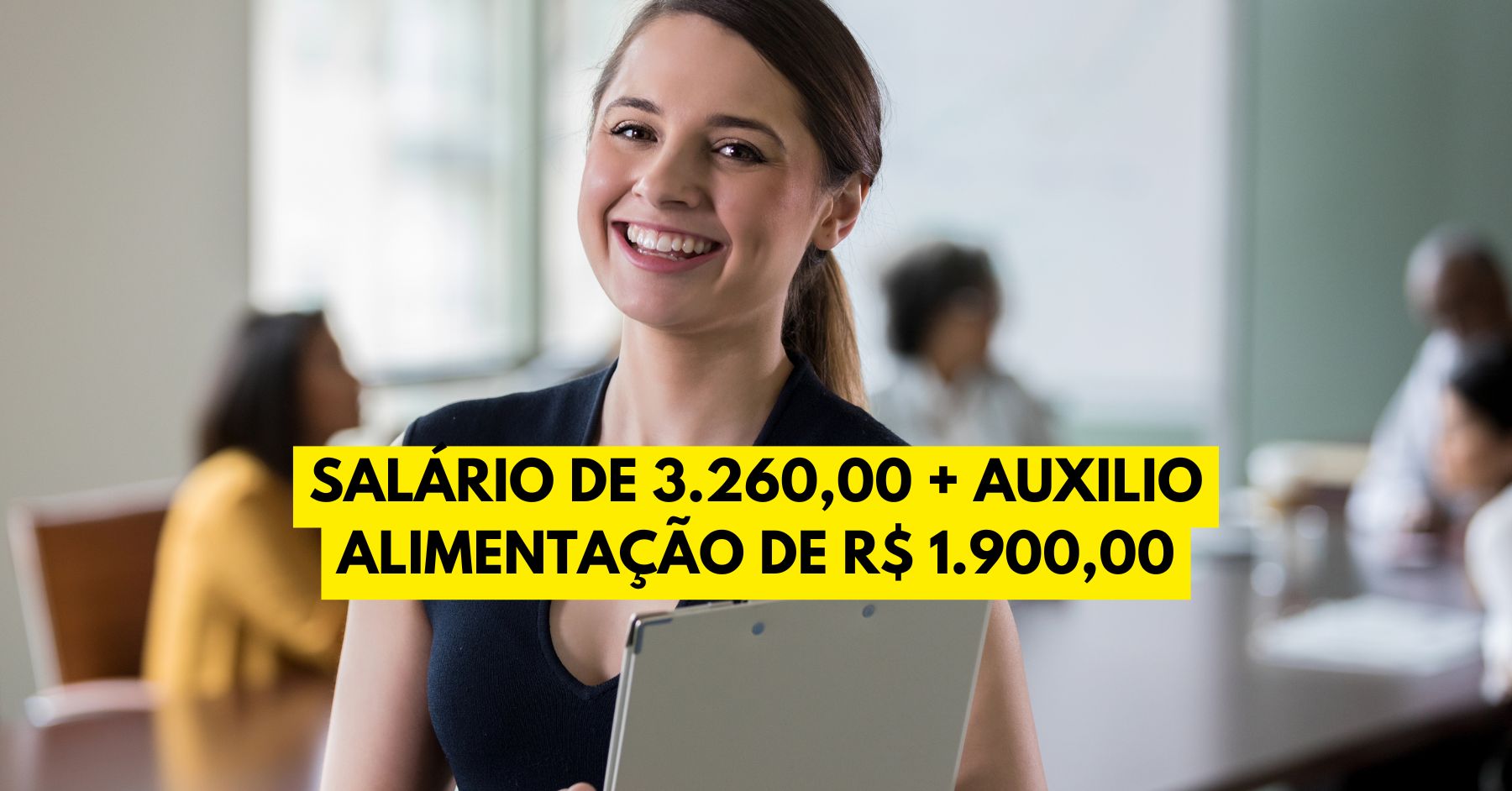 Trabalhe de Segunda a Sexta e receba R$ 3.260,00 + auxilio alimentação de R$ 1.900,00! Vaga de emprego aberta para atuar como assistente administrativo!
