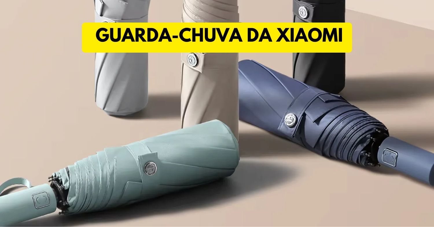 Xiaomi lança guarda-chuva tecnológico que combina inovação e estilo! Descubra como enfrentar a chuva com praticidade e elegância em um acessório que vai mudar o seu dia a dia!