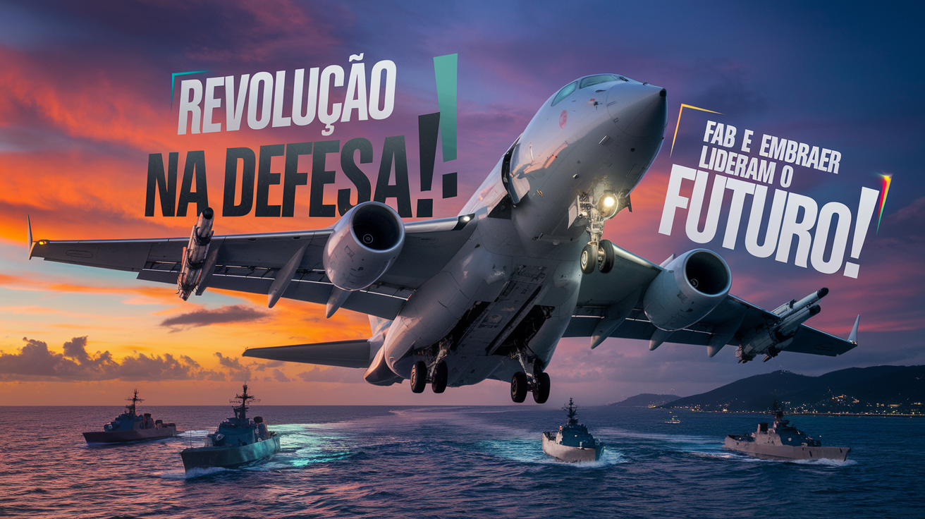 FAB e Embraer reinventam o C-390 Millennium para patrulha marítima, integrando mísseis e tecnologia de ponta para proteger a costa brasileira. (Imagem: Reprodução/Canva)