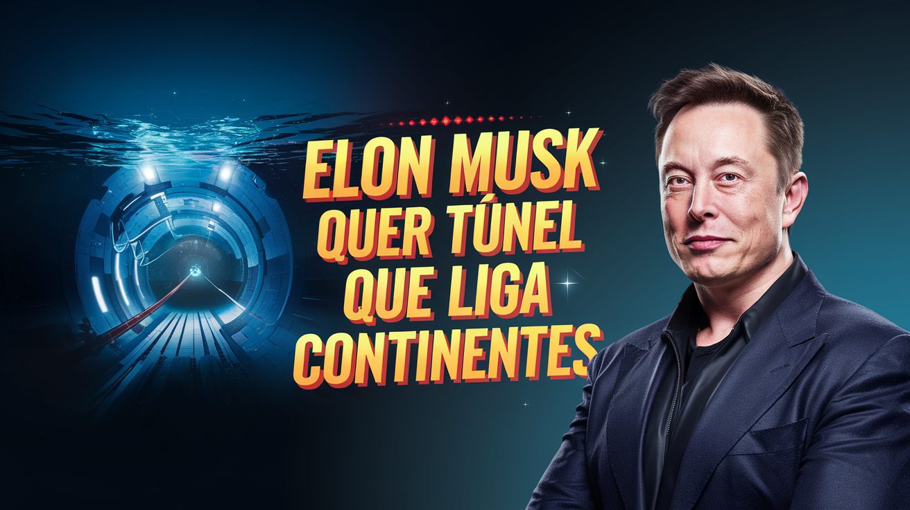 Elon Musk propõe túnel de US$ 20 bilhões sob o Atlântico para ligar Londres a Nova York em menos de uma hora; especialistas questionam viabilidade.
