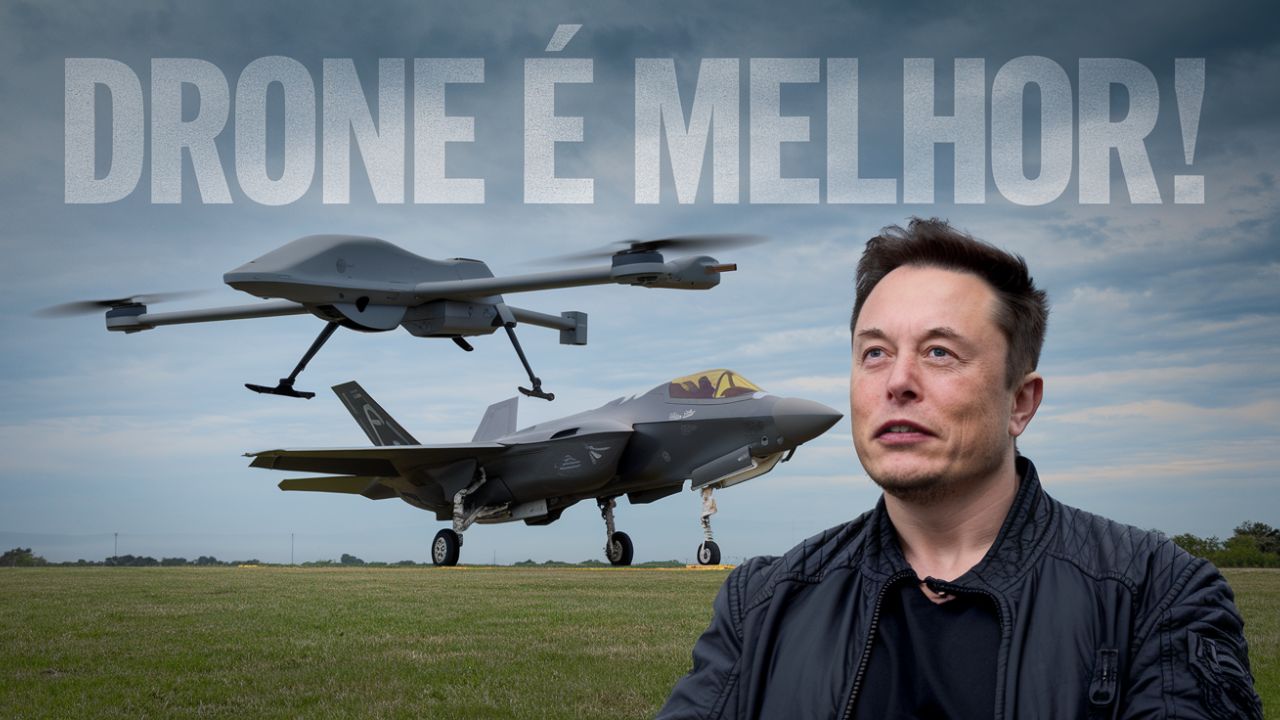 Aposentar pilotos: Elon Musk declara que caças tripulados não estão dando certo e defende que DRONES dominem o combate aéreo