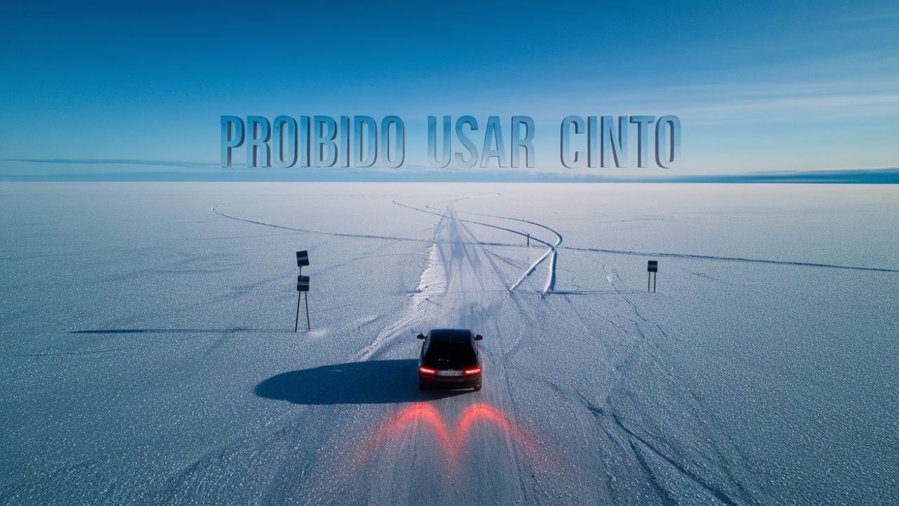 Descubra a estrada de gelo mais longa da Europa, onde usar cinto de segurança é proibido para salvar vidas