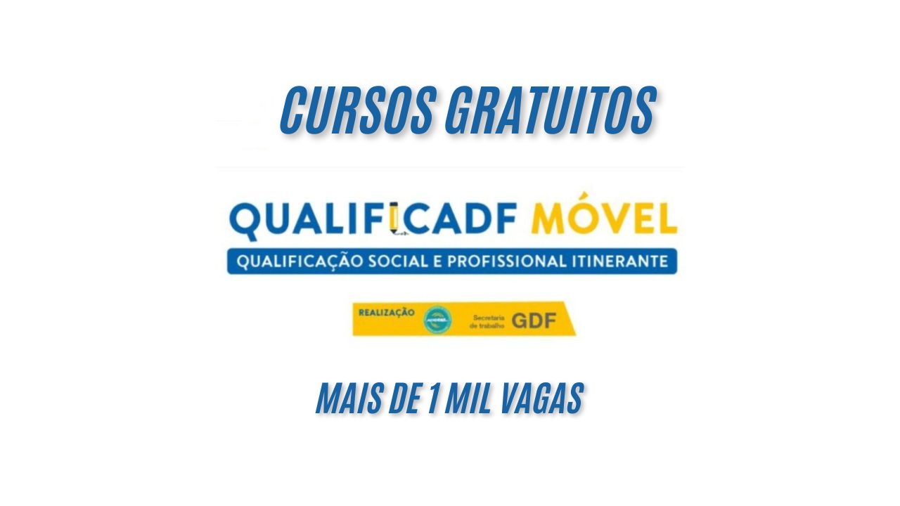 O projeto QualificaDF Móvel oferece mais de 1 mil vagas para cursos gratuitos de qualificação profissional; inscrições até 25 de janeiro