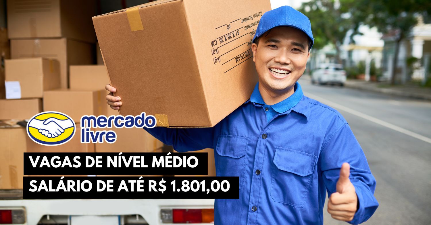 Oportunidades de emprego no Mercado Livre 100 vaga abertas para Auxiliar de Logística com remuneração de até R$ 1.801,00 + benefícios!