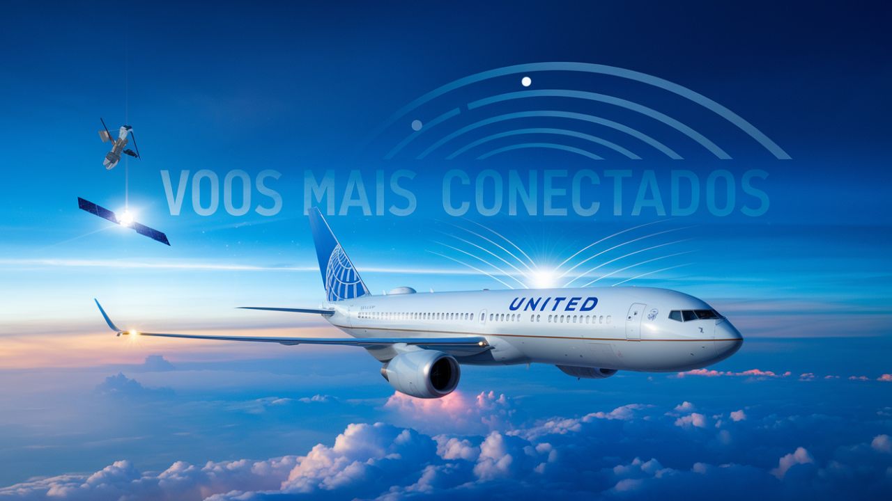 Revolução nos céus: United Airlines adota Starlink de Musk e transforma a internet em voos comerciais