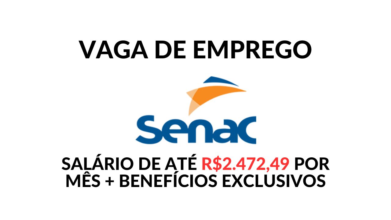 SENAC abre processo seletivo para motorista com salário de até R$ 2.472,49 + benefícios exclusivos!
