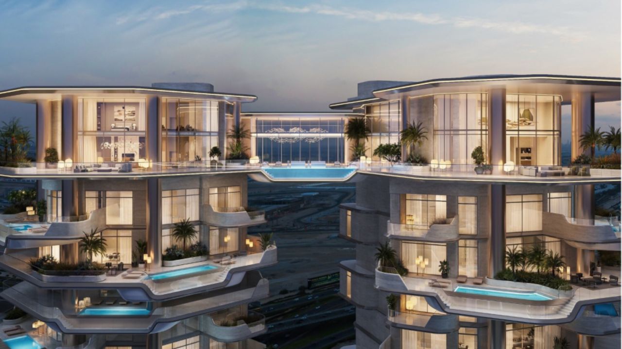 US$ 1 bilhão em construção: Dois arranha-céus em Dubai com piscinas privativas e uma conexão no céu