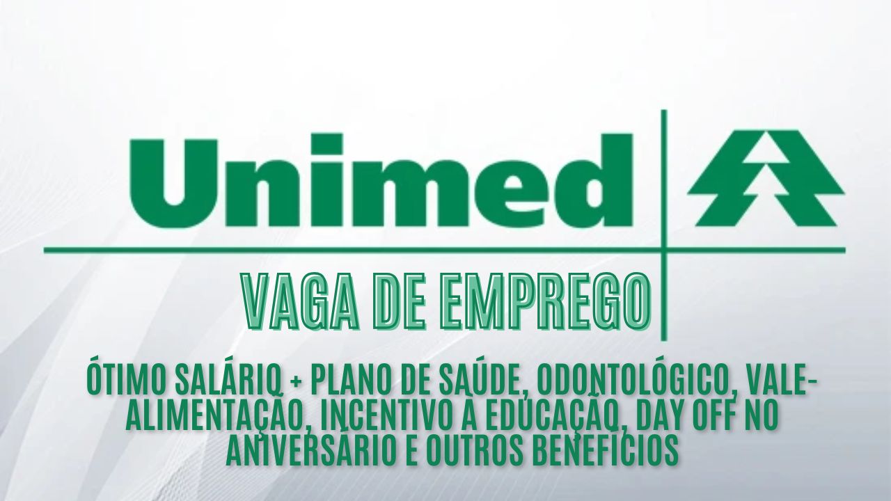 Unimed está procurando interessados em trabalhar 4h por dia de segunda a sexta; Ótimo salário + plano de saúde, odontológico, vale-alimentação, incentivo à educação, day off no aniversário e outros benefícios, saiba mais sobre a vaga para Médico(a) Auditor