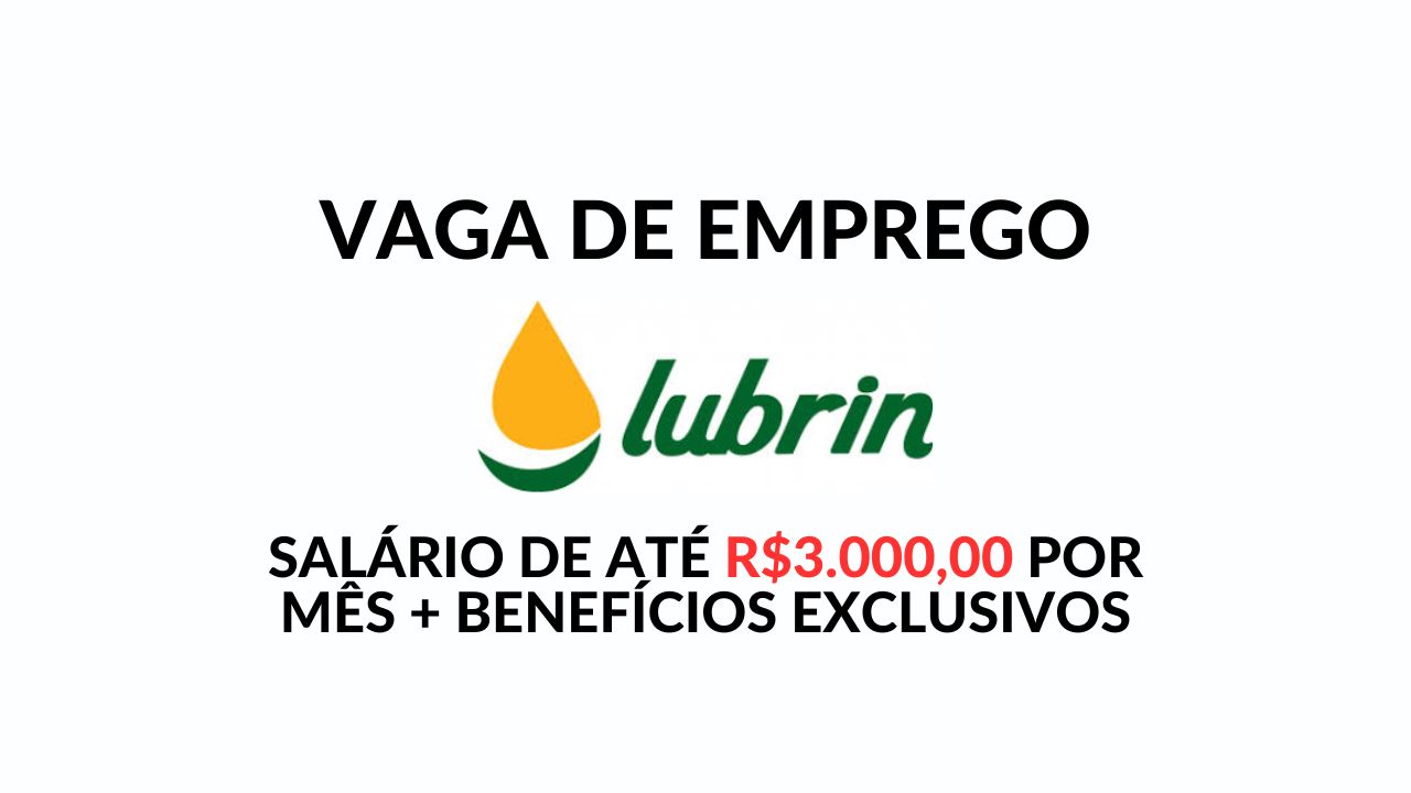 Vaga de Técnico em Lubrificação Offshore Barueri/SP, Lubrin contrata com salário de até R$ 3.000 + benefícios atrativos