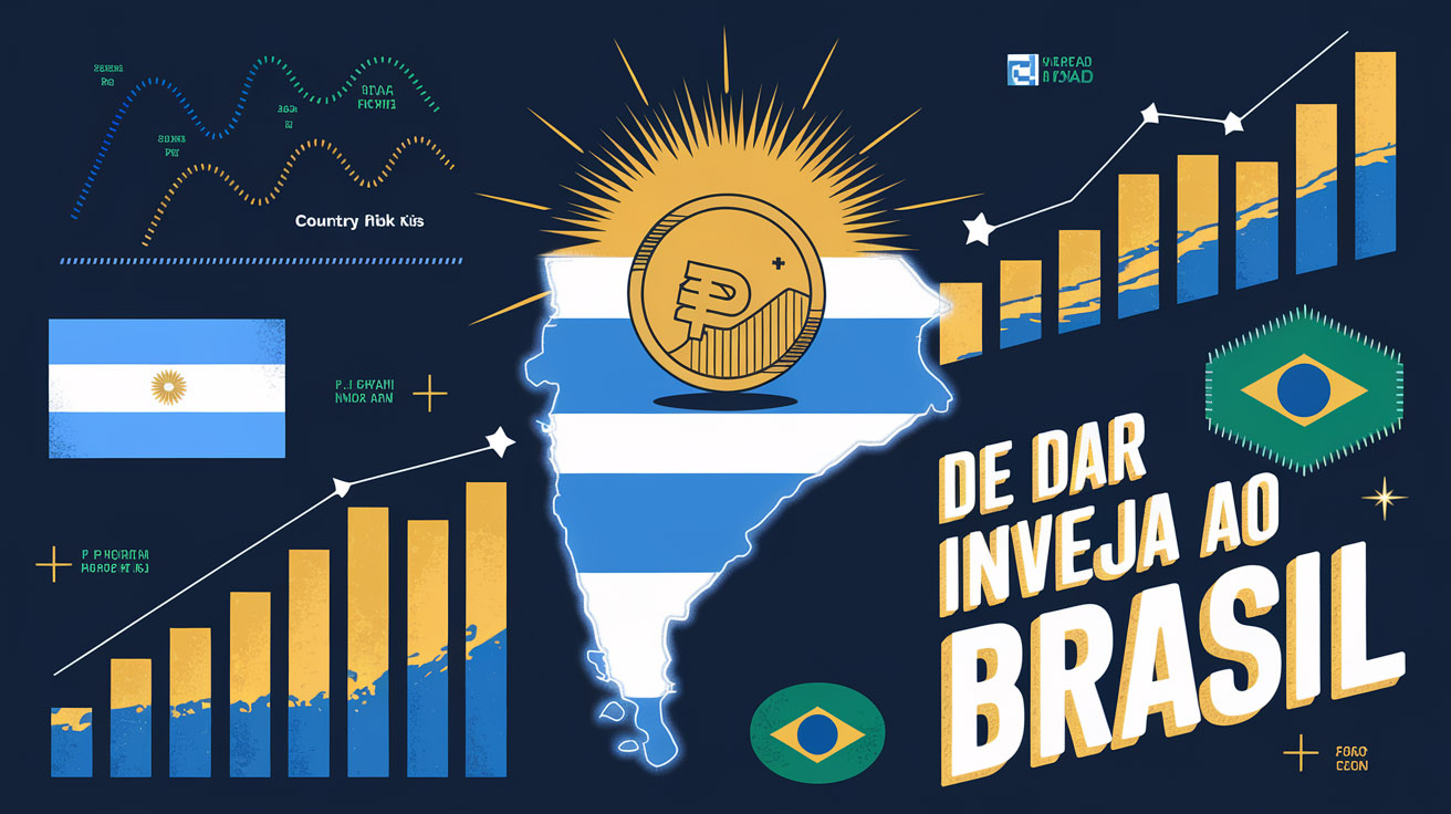 A Argentina surpreende: risco-país cai ao menor nível desde 2018 e peso argentino é eleito a melhor moeda de 2024. O Brasil está de olho!