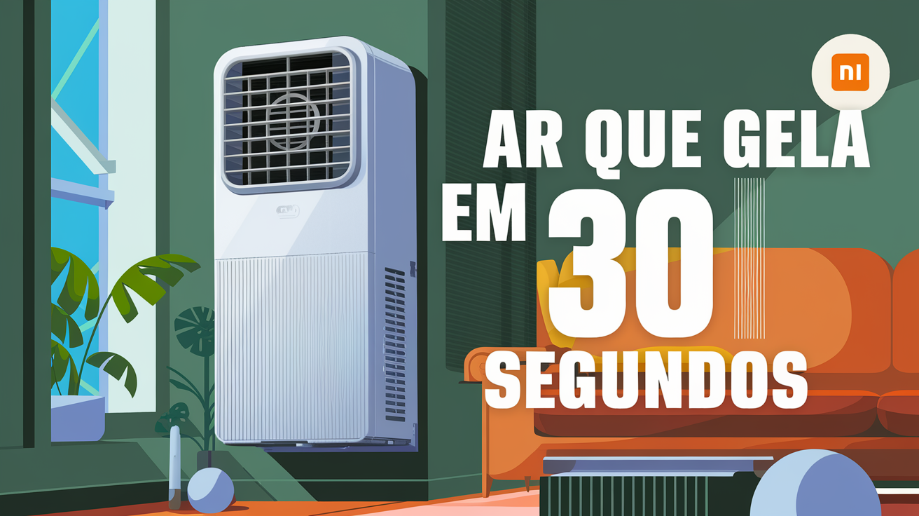 Xiaomi lança mini ar-condicionado Mijia Top Vent Pro que resfria em 30 segundos e aquece em 60, integrando-se à casa inteligente.
