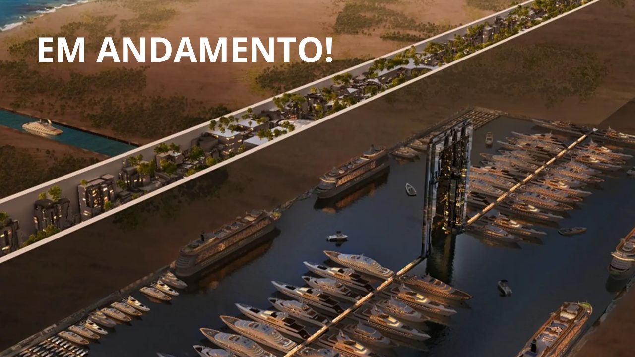 A megacidade The Line ganha vida: O primeiro trecho de 2,41 km do projeto bilionário começa a crescer no deserto da Arábia Saudita