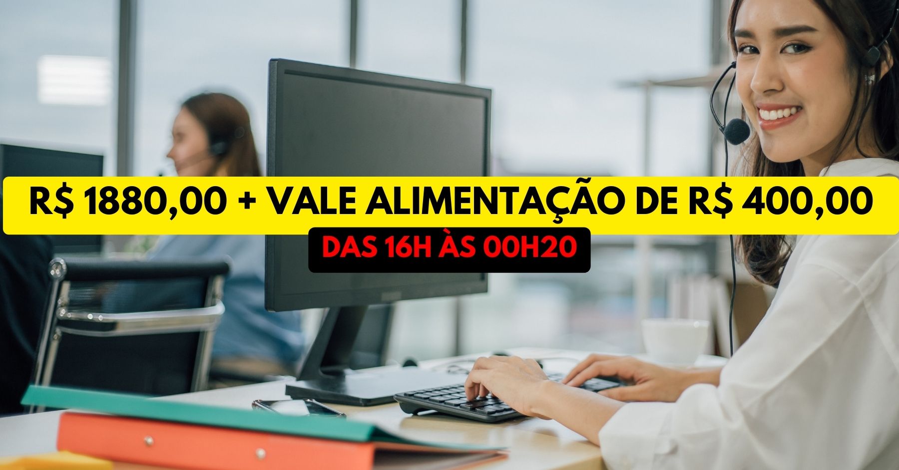 Empresa abre vaga noturna de nível médio com salário de R$ 1880,00 + Vale Alimentação de R$ 400,00