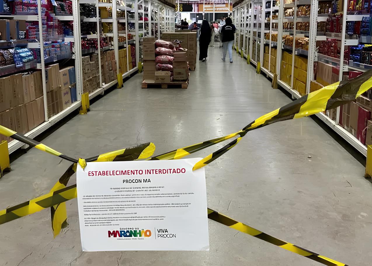 Vigilância Sanitária interdita parcialmente supermercado do Grupo Mateus em São Luís