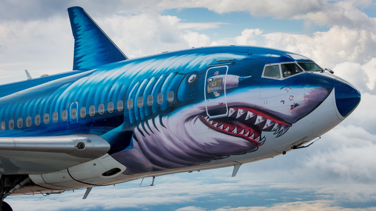 Nova tinta inspirada na pele de tubarão pode revolucionar a aviação e reduzir consumo de combustível