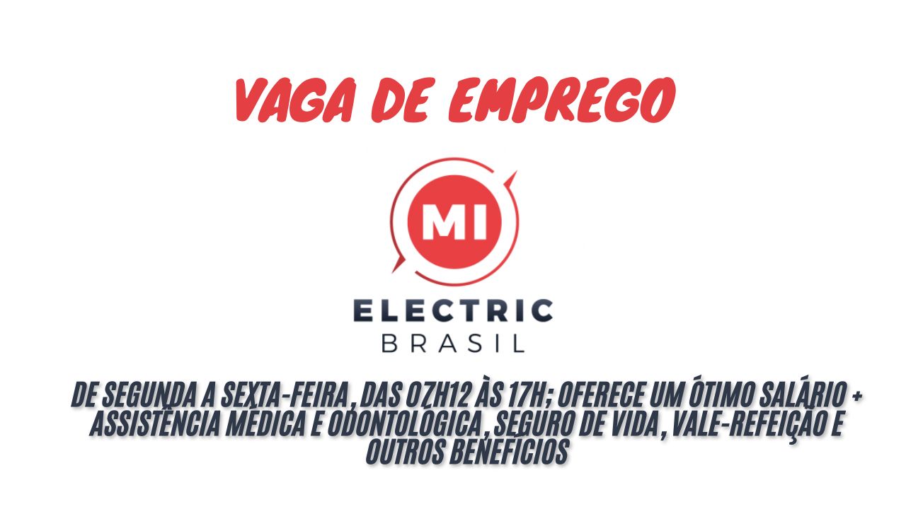 Trabalhe na MI Electric Brasil! A empresa está procurando interessados em trabalhar onshore e offshore de segunda a sexta-feira, das 07h12 às 17h; Oferece um ótimo salário + assistência médica e odontológica, seguro de vida, vale-refeição e outros benefícios, saiba mais